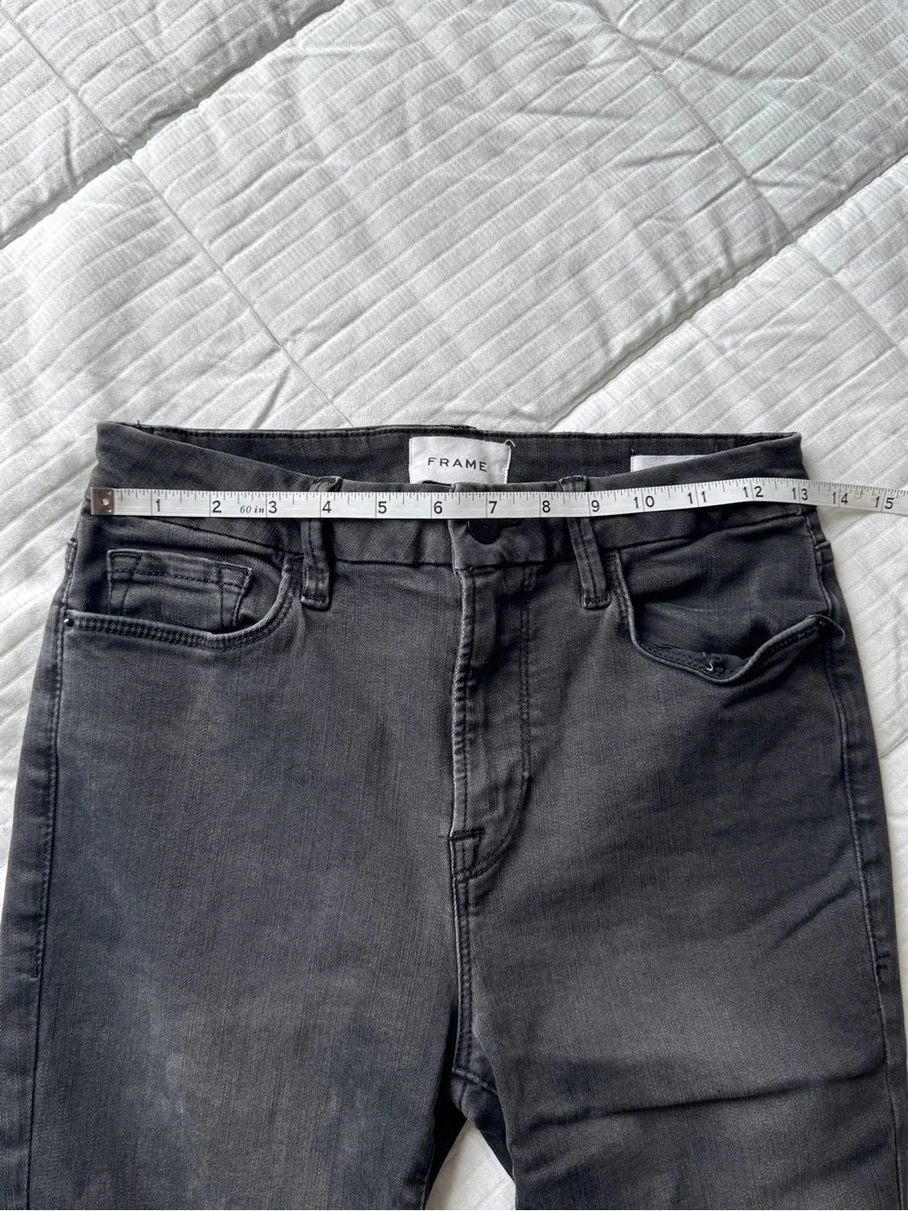 Frame le mini boot high waisted grey jeans size 29 - Picture 3 of 8